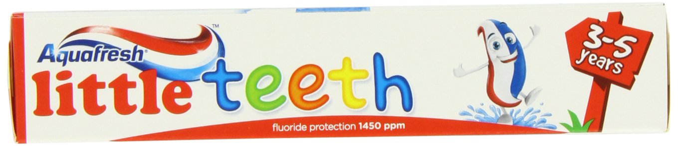 Aquafresh Little Teeth Fluoride Toothpaste for Kids Ages 3-5 Years (50ml, Pack of 2) | Gentle Cavity Protection & Fresh Breath | Perfect for Preschoolers & Kindergarten Daily Oral Care