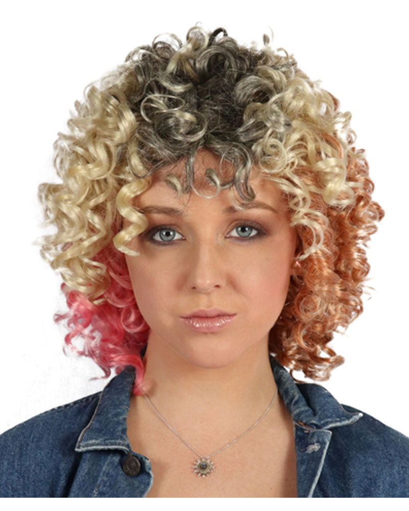 80s Retro Short Curly Wig for Women - Vintage Style Synthetic Hairpiece for Cosplay, Halloween & Costume Parties