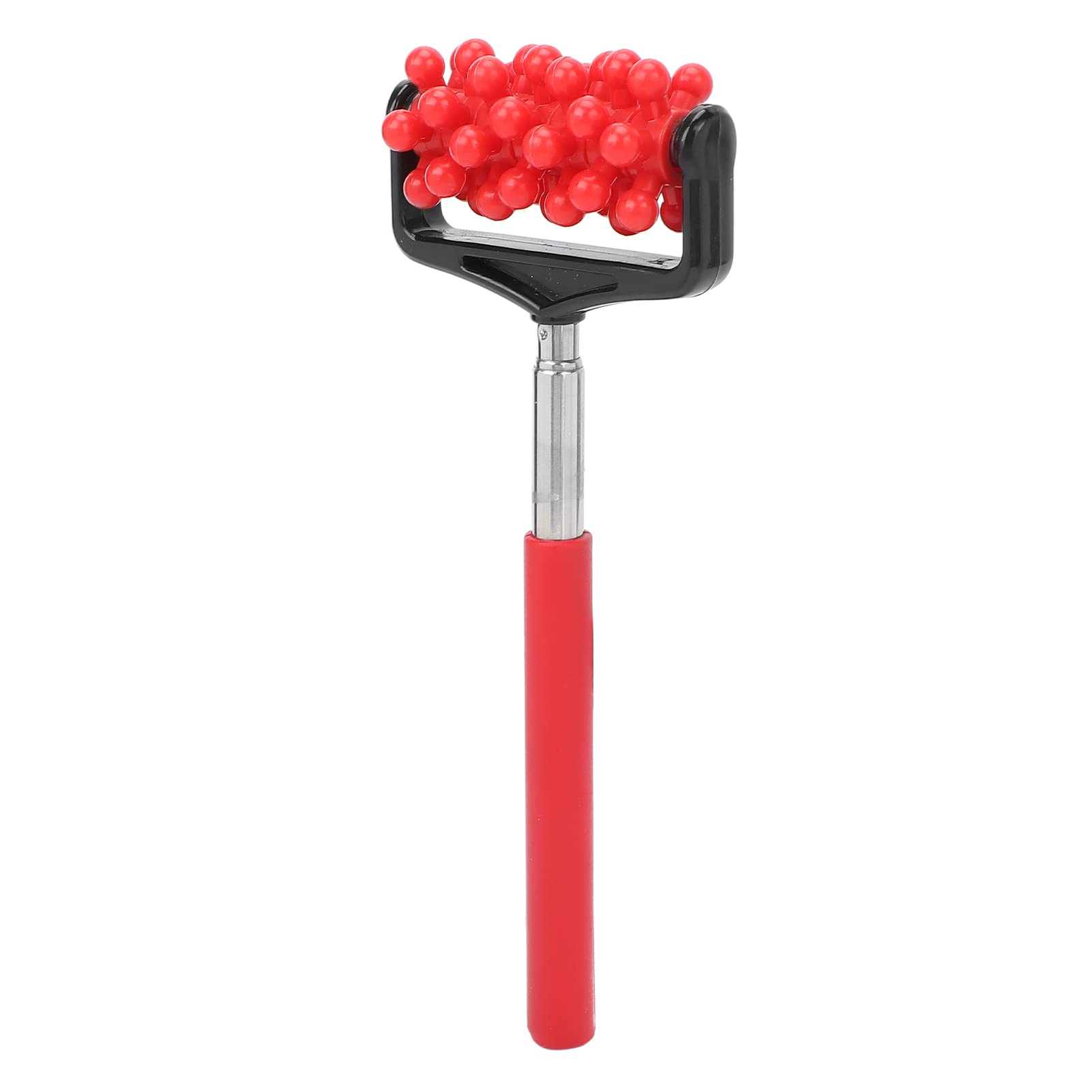Telescopic Massage Roller Stick for Muscle Pain Relief - Portable Back & Leg Massager for Men & Women - Adjustable Deep Tissue Massage Tool for Sore Muscles (Red) - Perfect for Post-Workout Recovery & Home Use