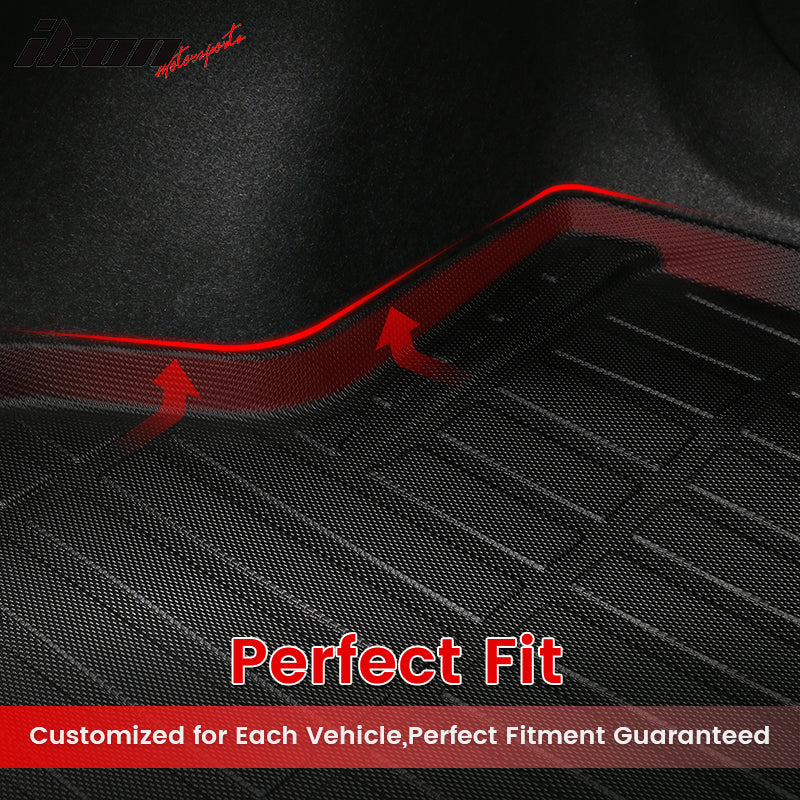 IKON MOTORSPORTS 3D All-Weather TPE Cargo Liner Trunk Mat for 2019-2025 Acura RDX 5-Seater - Waterproof, Durable Protection for Pets, Groceries & Sports Gear