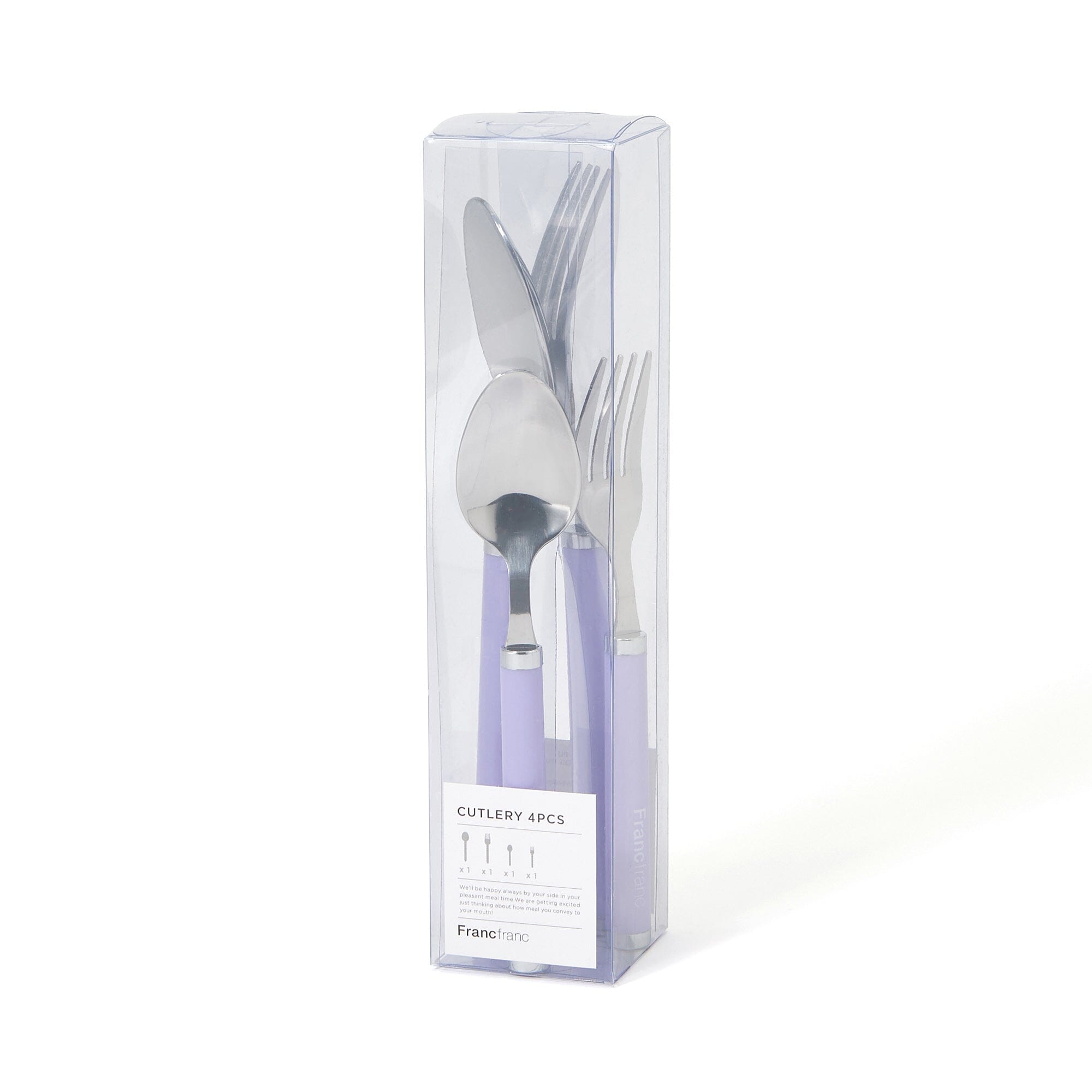 4-Piece Premium Cutlery Set with Logo - Elegant Purple Utensils for Dining, Gifts & Home Decor