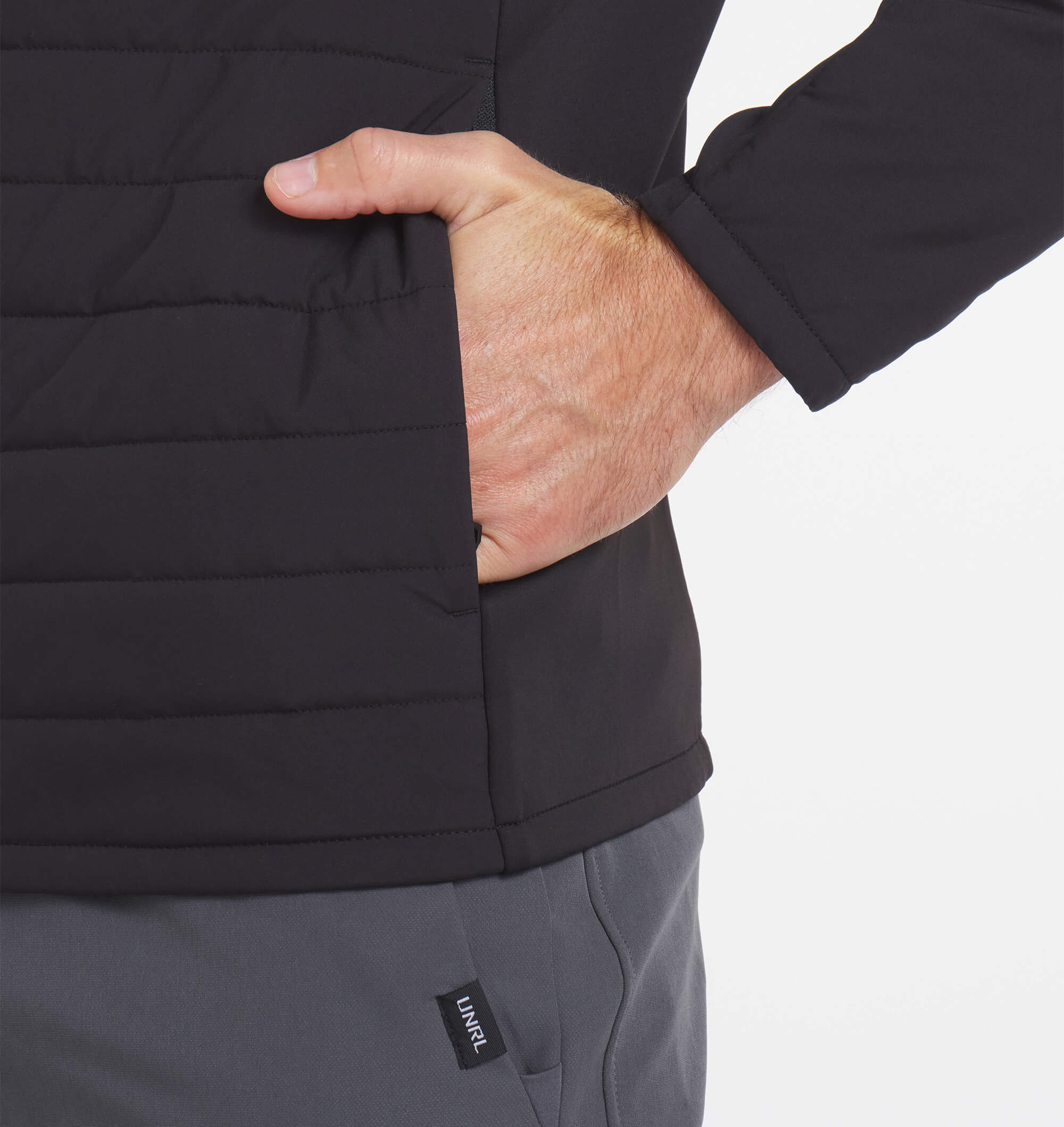 UNRL Montreal Quilted Jacket for Men - Lightweight Water-Resistant Winter Coat with Hood - Perfect for Outdoor Activities, Hiking & Casual Wear