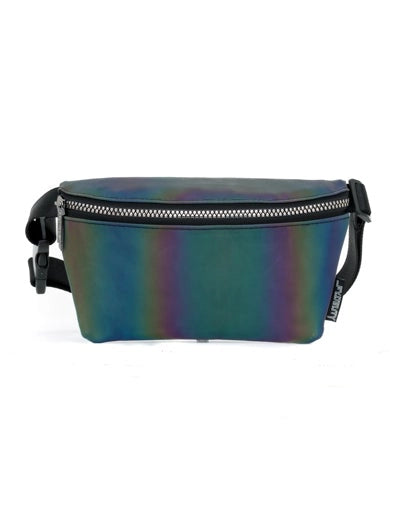Ultra Slim Reflective Rainbow Fanny Pack for Running, Hiking & Travel - Hands-Free Waist Bag for Men & Women