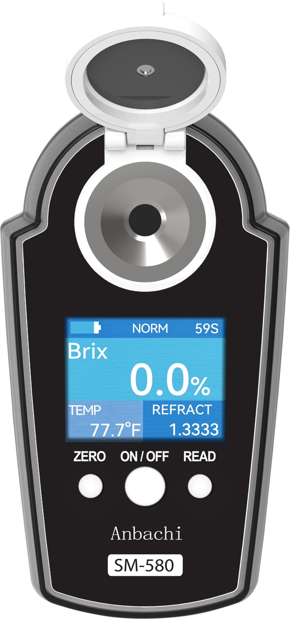 Digital Refractometer 0-58% Brix Tester - High Accuracy Sugar Content Meter for Beverages, Kombucha, Fruit Juice, Drinking Water | Portable Refractive Index Analyzer | Ideal for Home Brewing, Winemaking & Food Processing