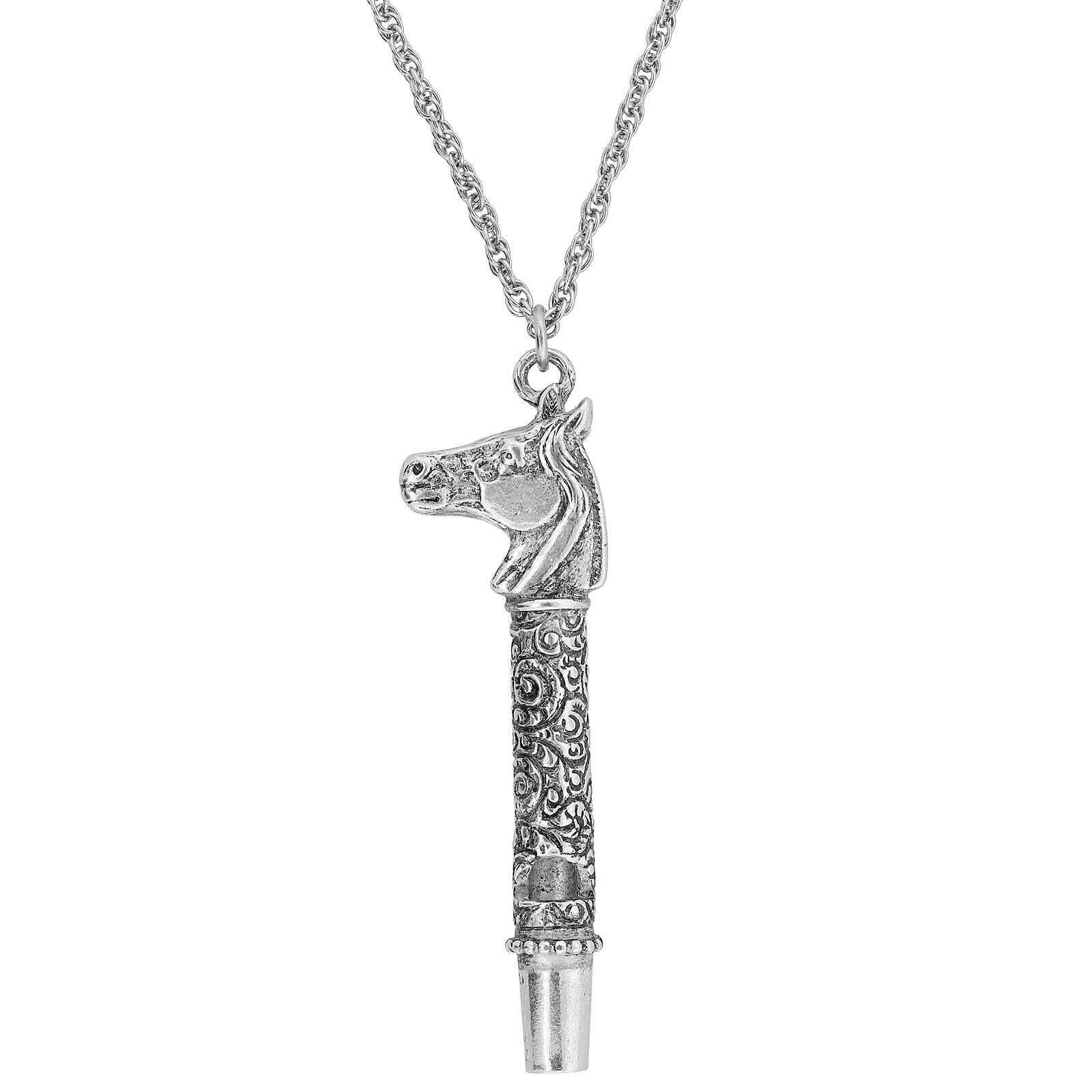 1928 Vintage Horse Head Whistle Necklace - 30