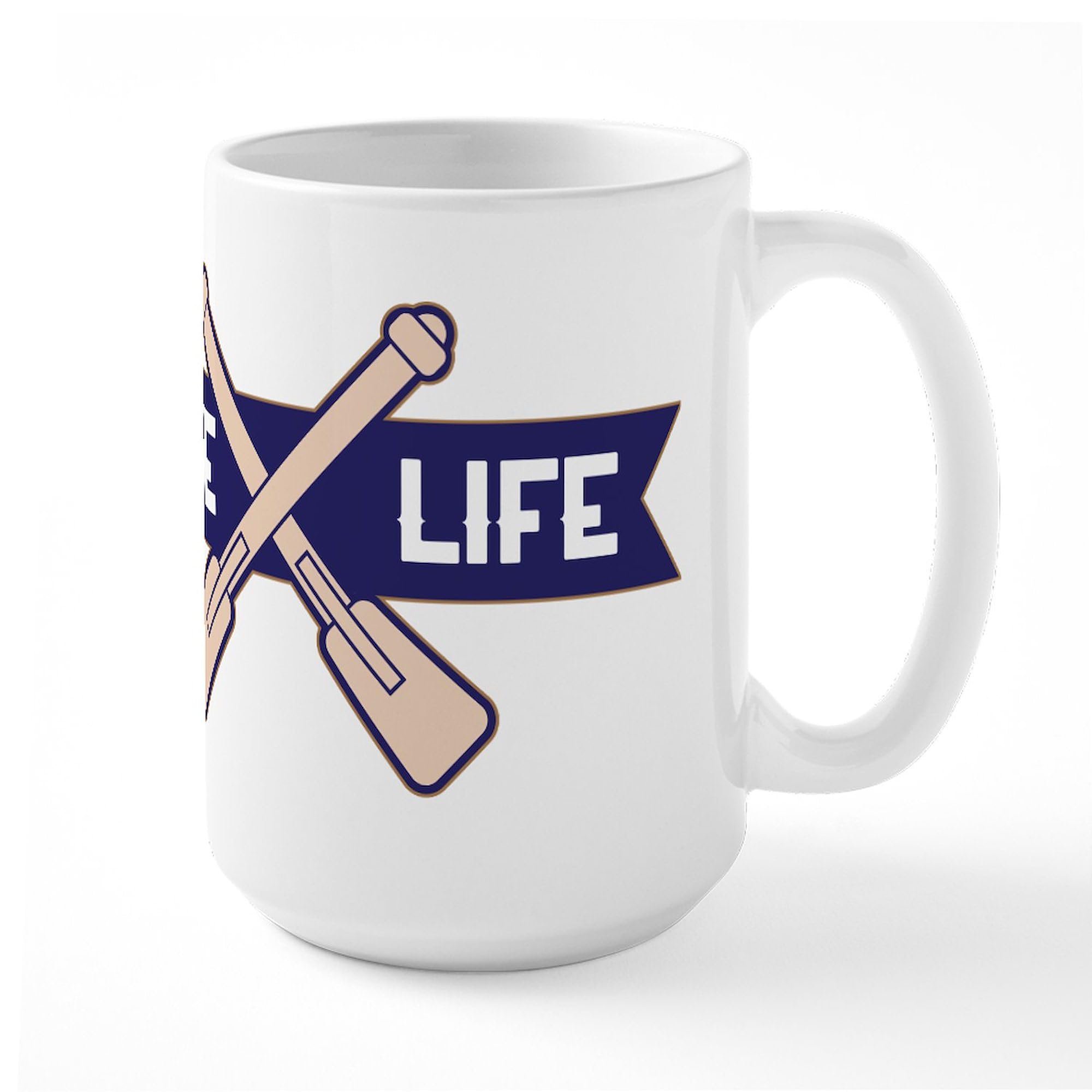 Lake Life Ceramic Coffee Mug 15 oz (444 ml) - Perfect for Coffee, Tea & Hot Drinks - Ideal for Lakeside Relaxation, Camping & Outdoor Adventures