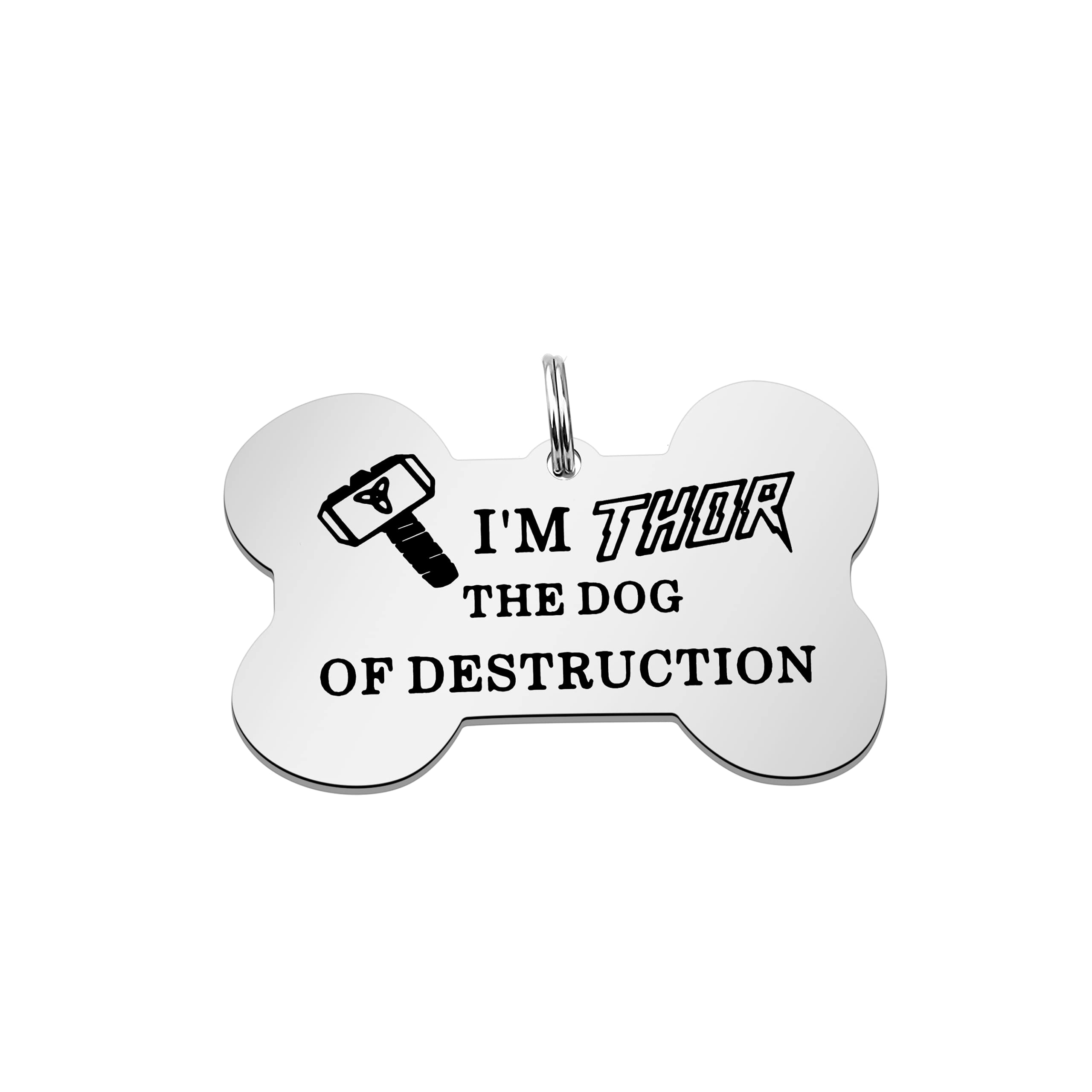 Funny Dog Tags - Humorous 'Dog of Destruction' Gift for Dog Lovers & Pet Owners - Perfect for Birthdays, Holidays & Dog Adoption Celebrations