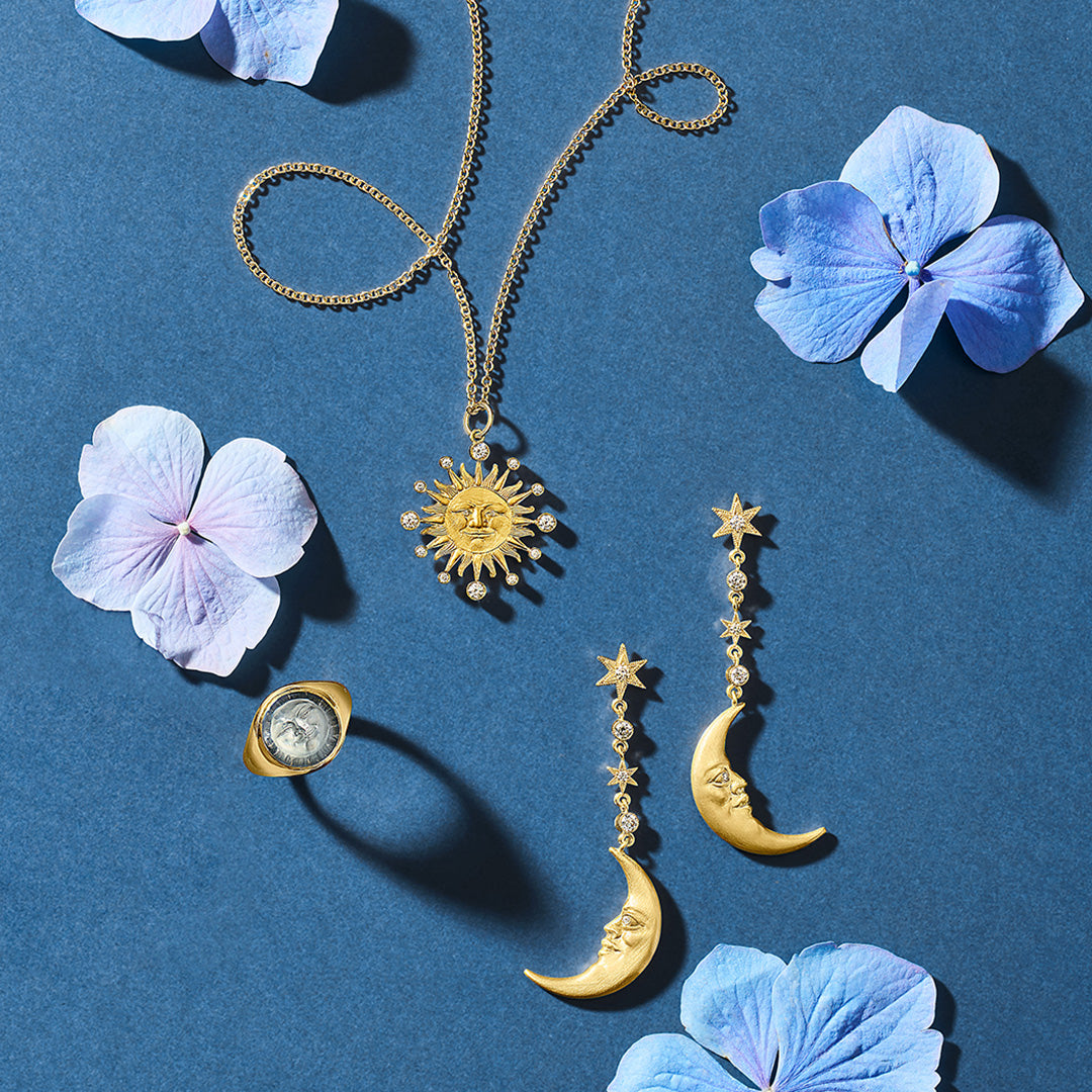 Stylish Hanging Crescent Moon Face Earrings for Women - Trendy Boho Dangle Jewelry for Parties & Everyday Wear