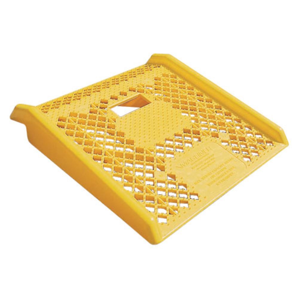 Magliner PKR220 Heavy-Duty Yellow Plastic Curb Ramp - 22