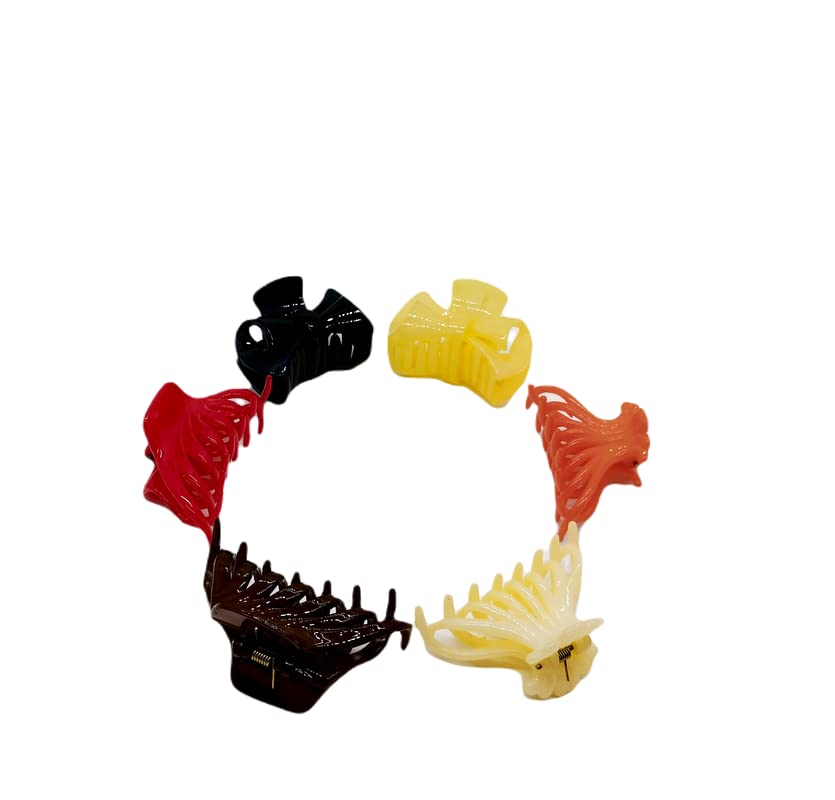 PEAcock Unbreakable Medium Hair Clips for Women & Girls - Half Up Hair Claw Clips for Ponytails, Buns & Everyday Hairstyles - Durable Hair Accessories for Work, School & Casual Wear
