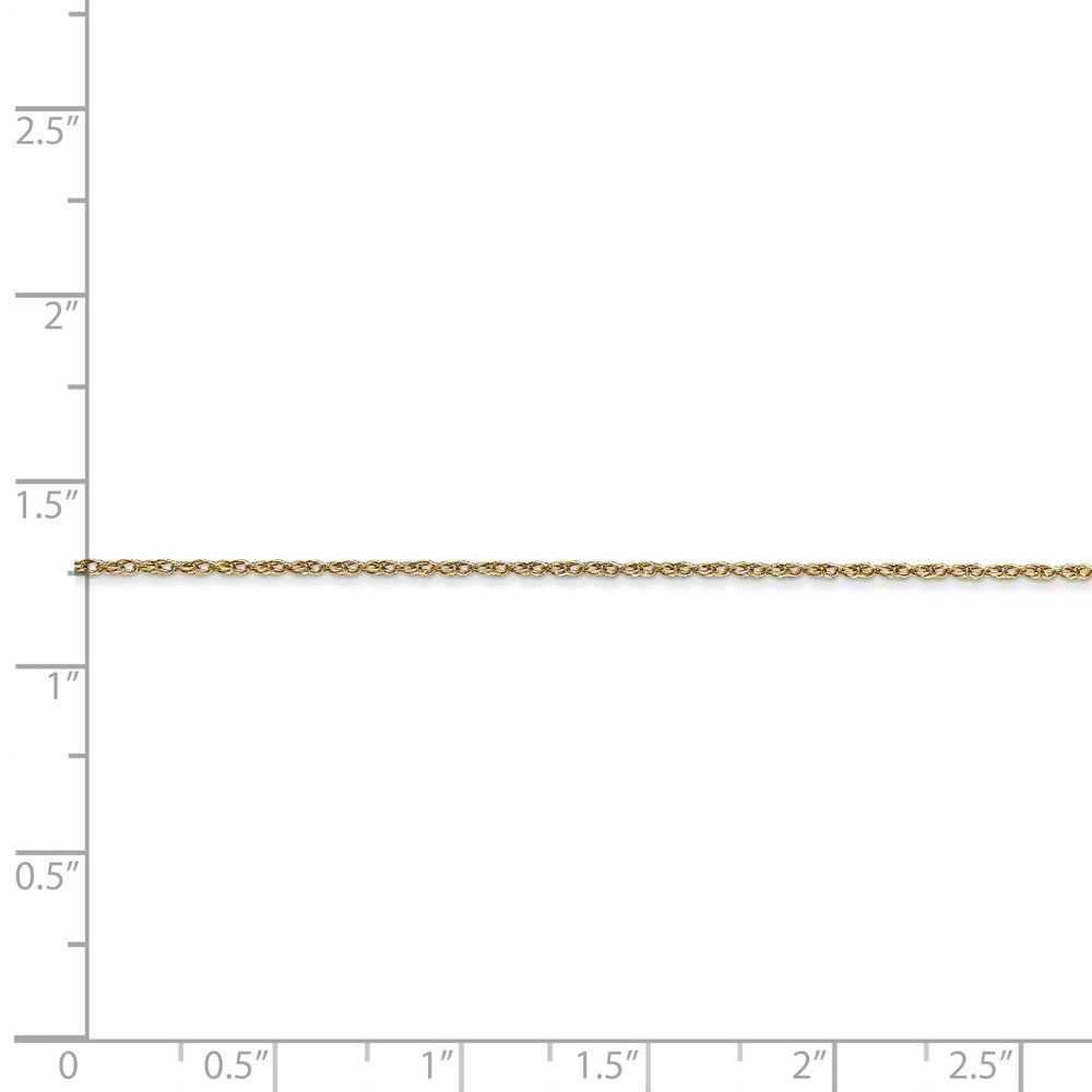 10K Solid Gold 0.7mm Carded Cable Rope Chain Necklace for Women - Dainty Everyday Jewelry, Perfect for Layering & Gift Giving