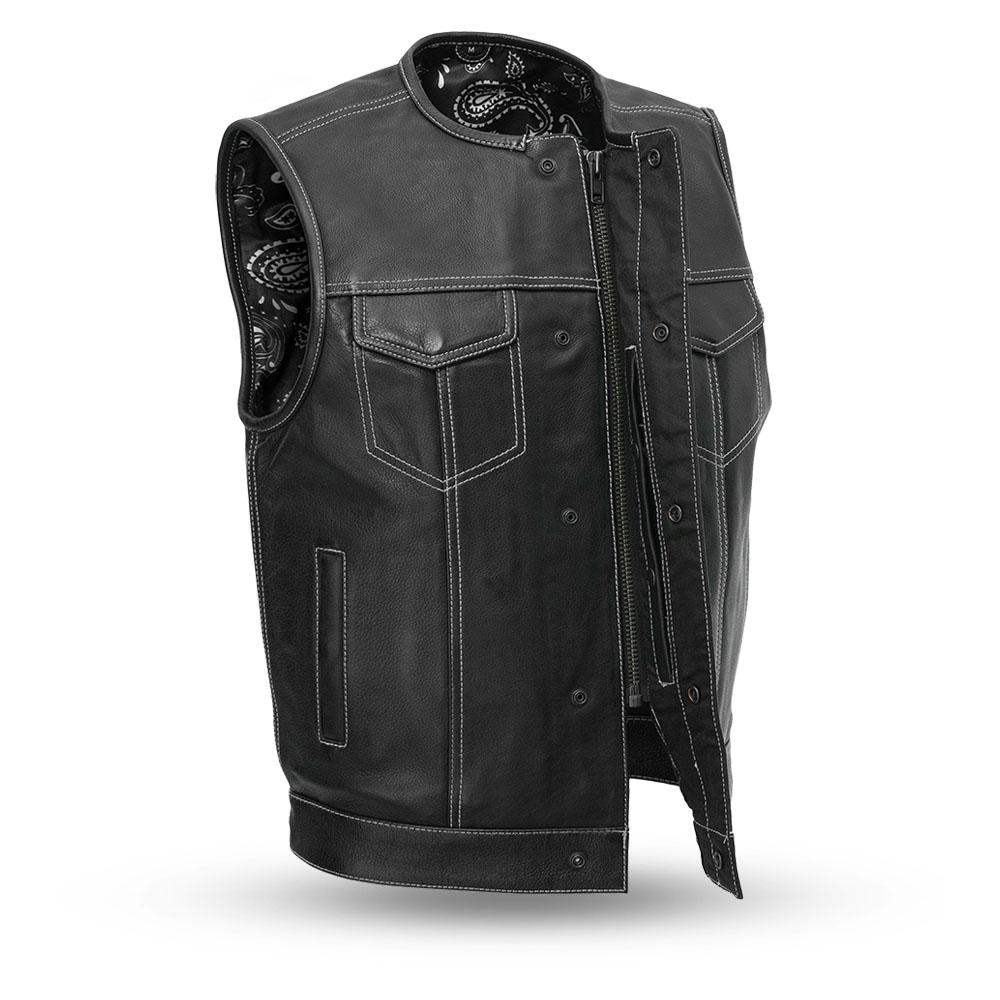 Men's Bandit Club Vest Black - Stylish Biker Vest for Motorcycle Riders & Outdoor Enthusiasts
