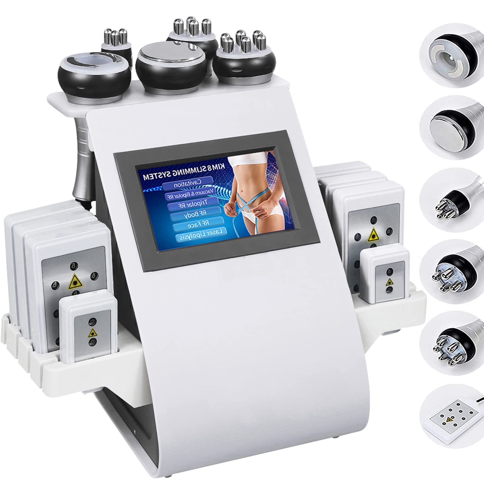 Babiloon 40K Cavitation Machine - 6 in 1 Professional Body Beauty Device with Radio Frequency & Vacuum Reduction for Arm, Waist, Thigh, Hip & Leg Contouring - Perfect for Home Spa & Salon Treatments (UK)