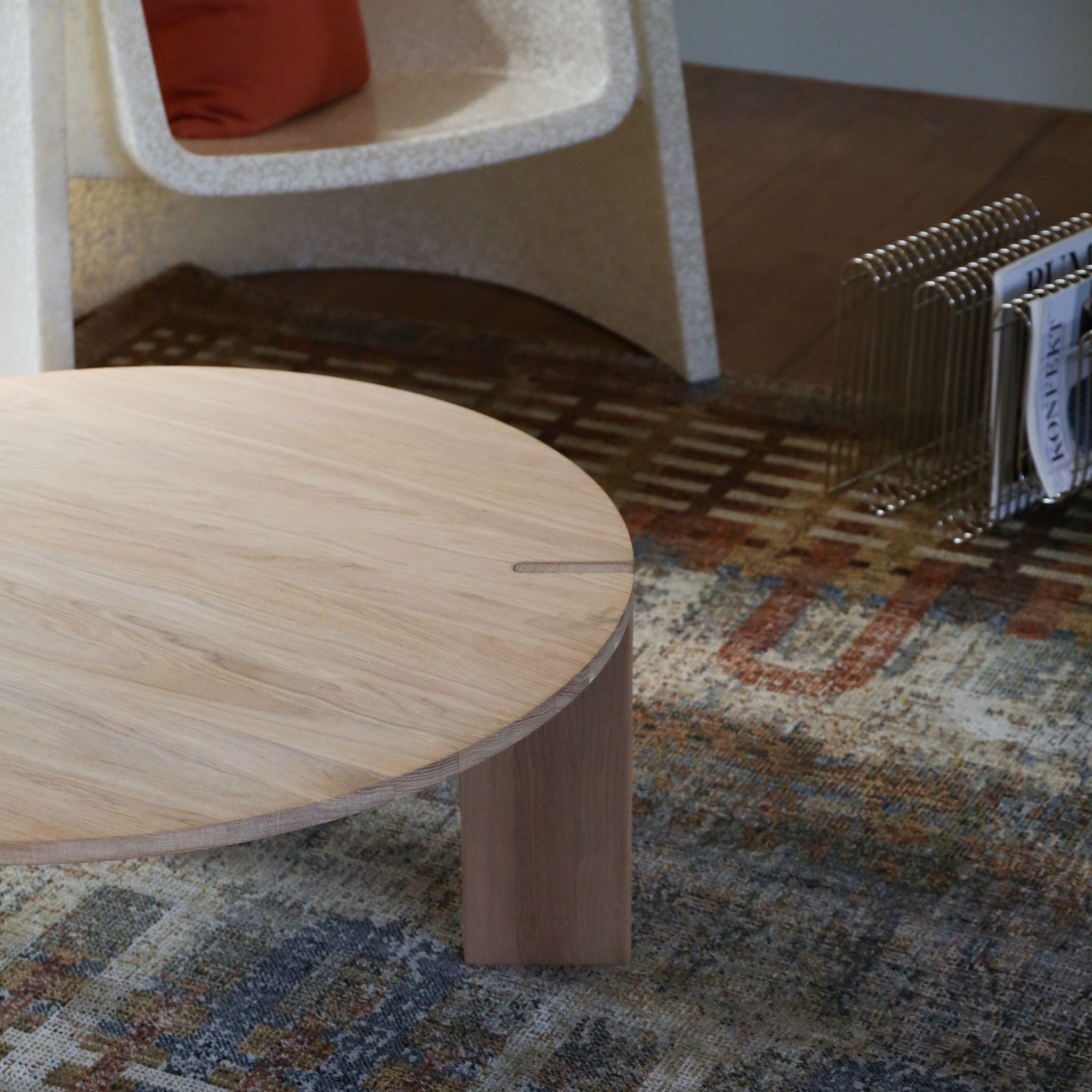 OYOY Large Natural Wood Coffee Table - Modern Scandinavian Living Room Furniture for Home Decor & Lounge Use