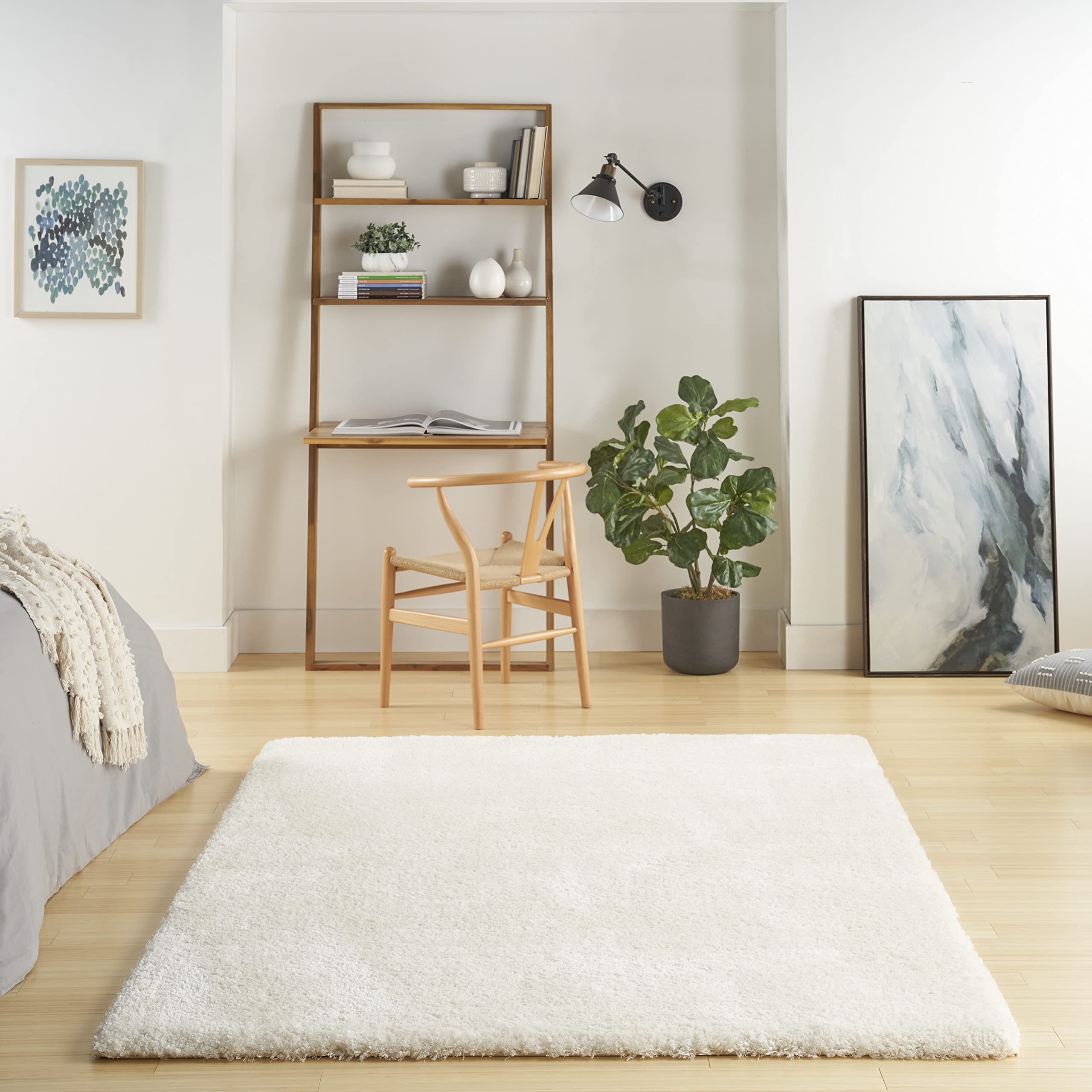 Nourison Luxurious Shag Ivory 5'3
