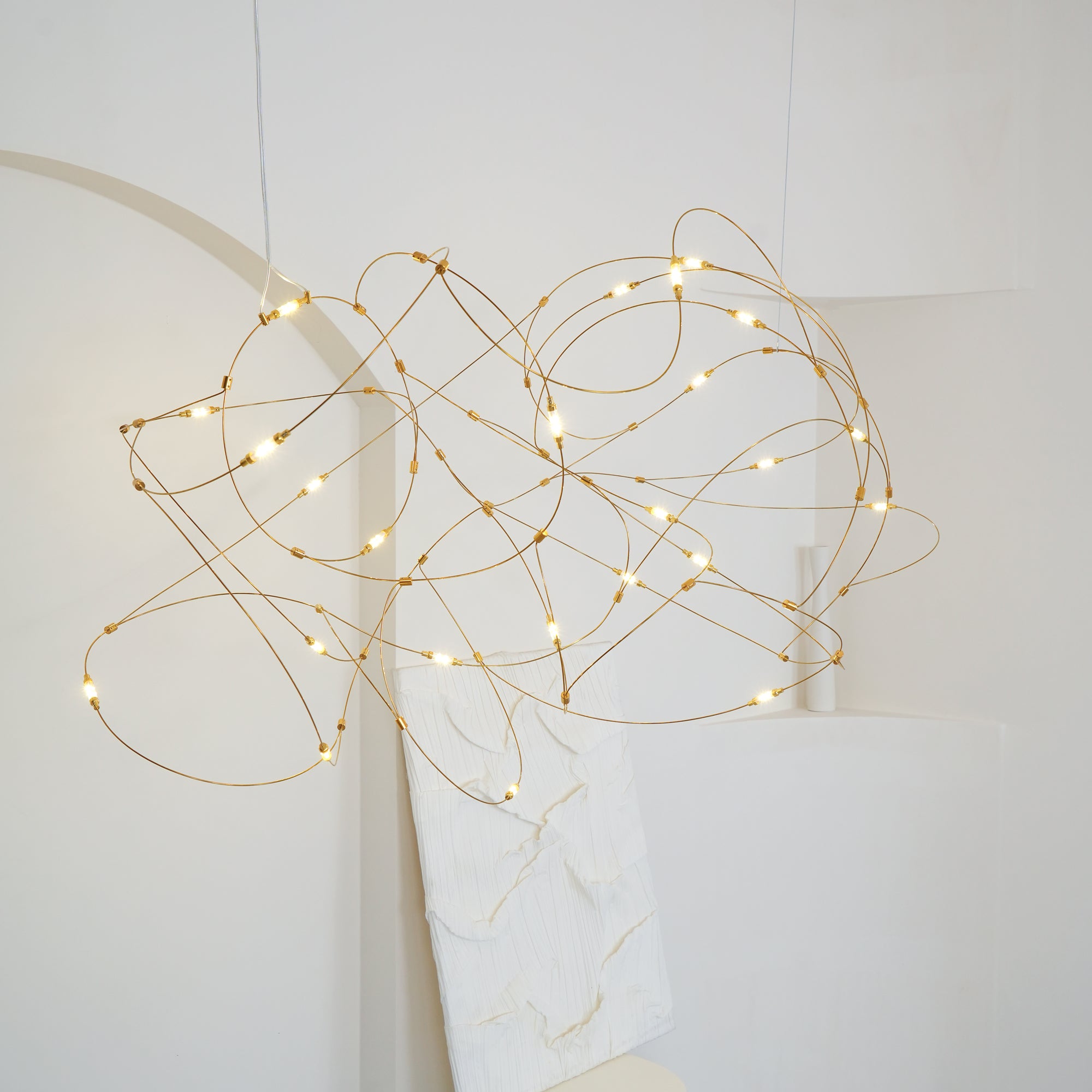 Modern Flock Pendant Light - Elegant Ceiling Hanging Lamp for Dining Room, Kitchen Island & Bedroom Decor - Adjustable Height LED Chandelier Lighting Fixture