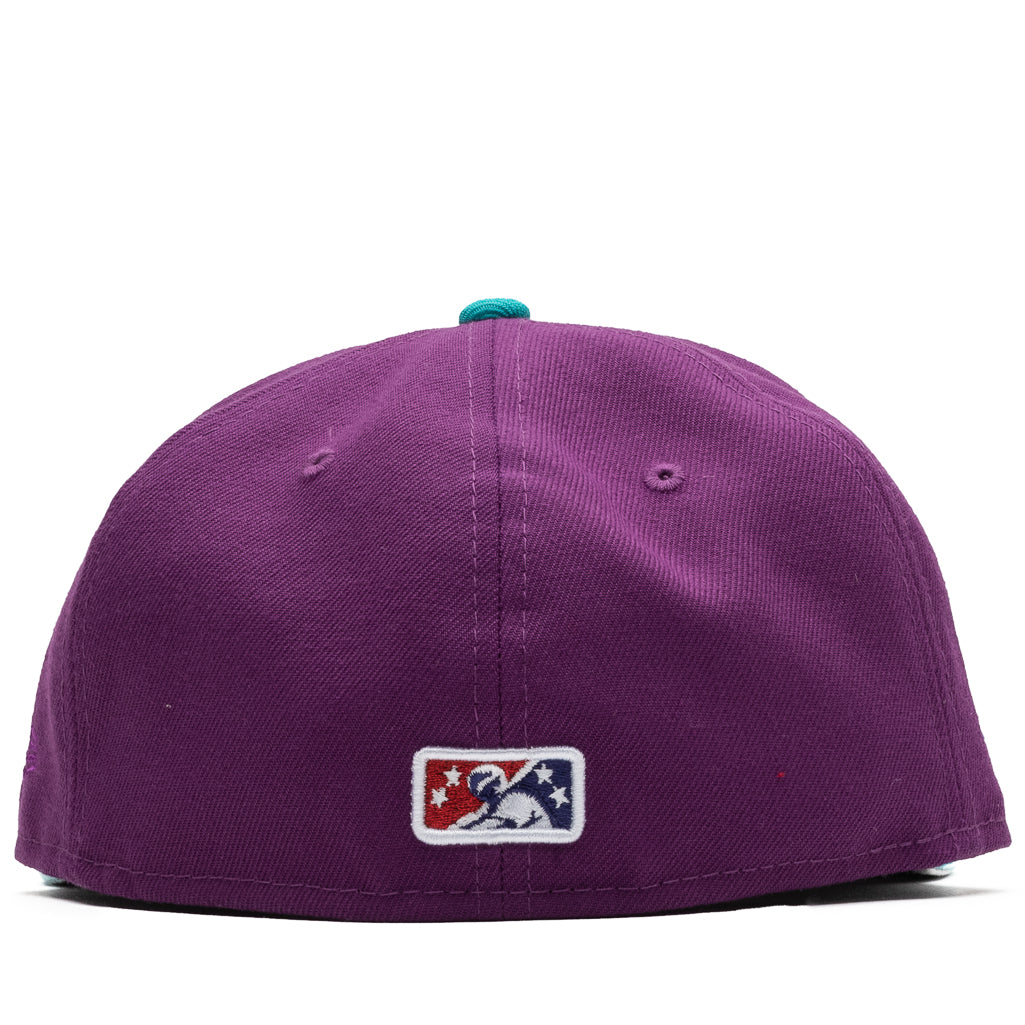 New Era x Politics Wisconsin Timber Rattlers 59FIFTY Fitted Baseball Cap - Magenta/Glacier Color - Perfect for Baseball Games & Streetwear Fashion