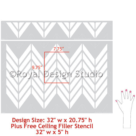 Ziggy Wall Stencil - Reusable DIY Home Decor Template for Creative Painting & Wall Art - Perfect for Bedrooms, Living Rooms & Kids' Rooms