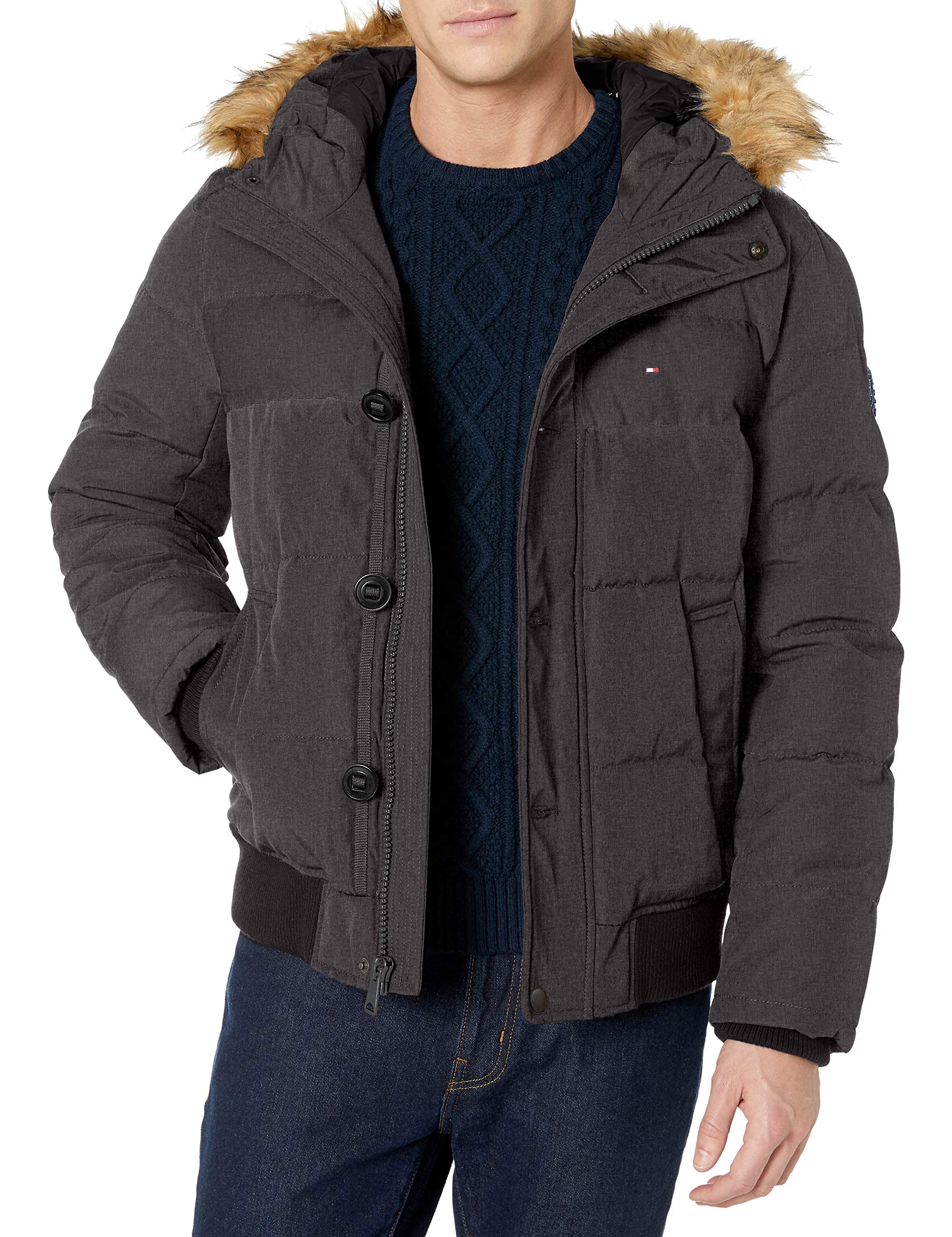 Tommy Hilfiger Men's Arctic Cloth Full Length Quilted Snorkel Jacket - Waterproof Winter Coat for Extreme Cold Weather (Standard & Big & Tall Sizes) | Outdoor Activities, Snowboarding, Skiing, Hiking