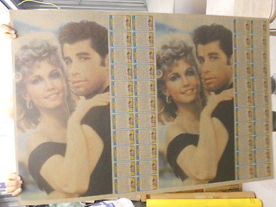 Grease Movie Trading Cards - Complete Uncut Sheet Set 1978 | Collectible Memorabilia for Fans & Movie Enthusiasts