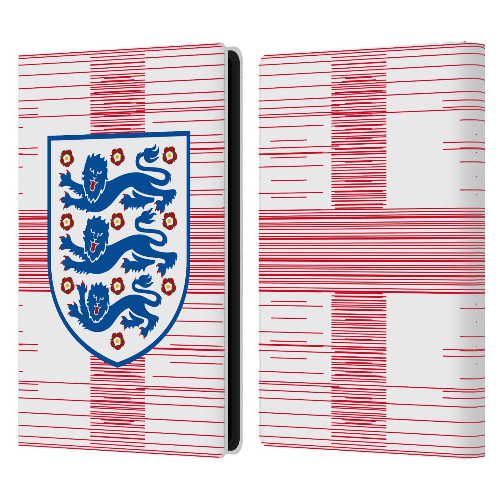Officially Licensed England National Football Team Kindle Paperwhite 4 (2019) Leather Book Wallet Case Cover with 2 Crests & 3 Flags - Perfect for Travel, Reading & Football Fans