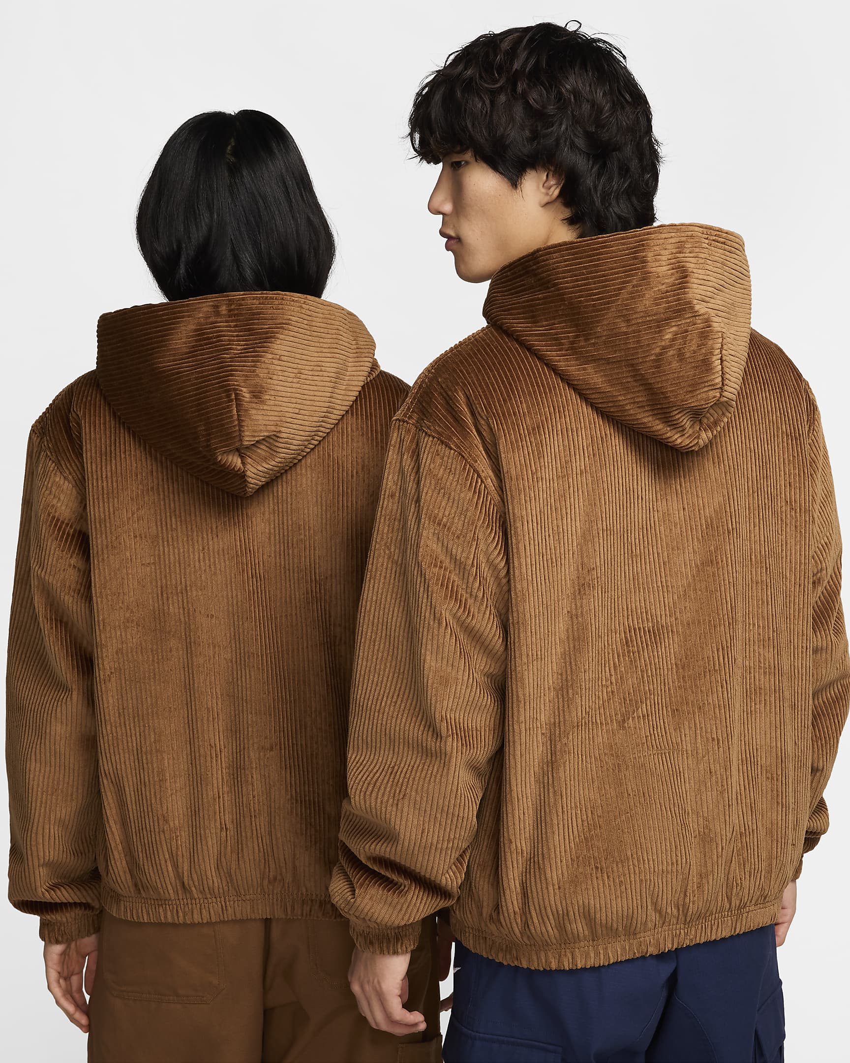 Nike SB Full Zip Hooded Corduroy Skate Jacket - Men's Stylish Streetwear for Skateboarding & Casual Wear | Durable & Comfortable for Everyday Use
