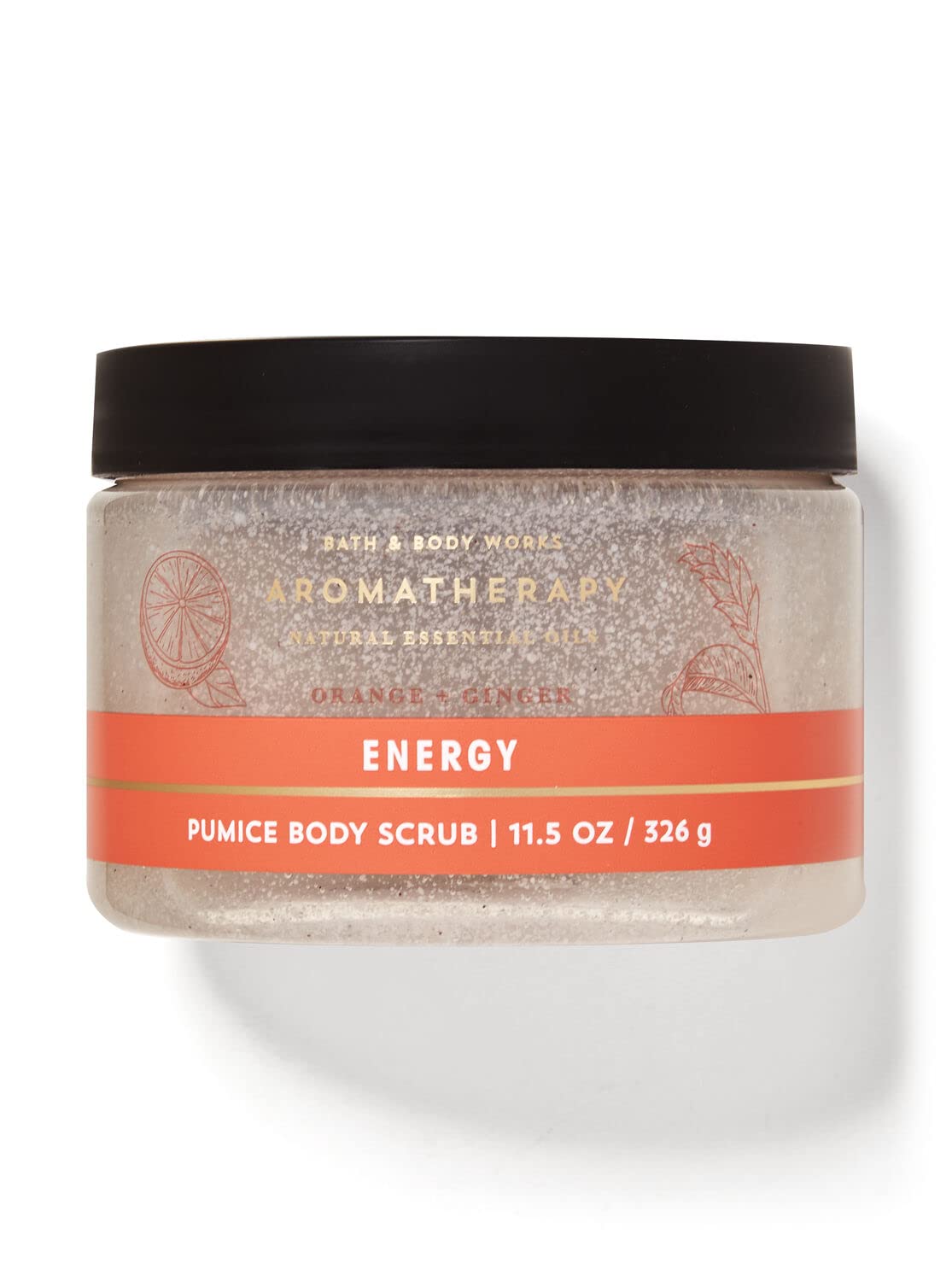 Bath & Body Works Aromatherapy Energy Orange Ginger Pumice Body Scrub - 2 Full Size Exfoliating Body Wash for Smooth Skin - Perfect for Shower & Spa Relaxation