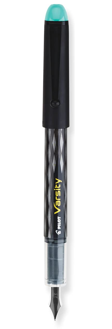 Pilot Varsity Disposable Fountain Pens with Green Ink - 6-Pack (90066) for Writing, Journaling & Note Taking - Smooth Writing Experience for Students & Professionals