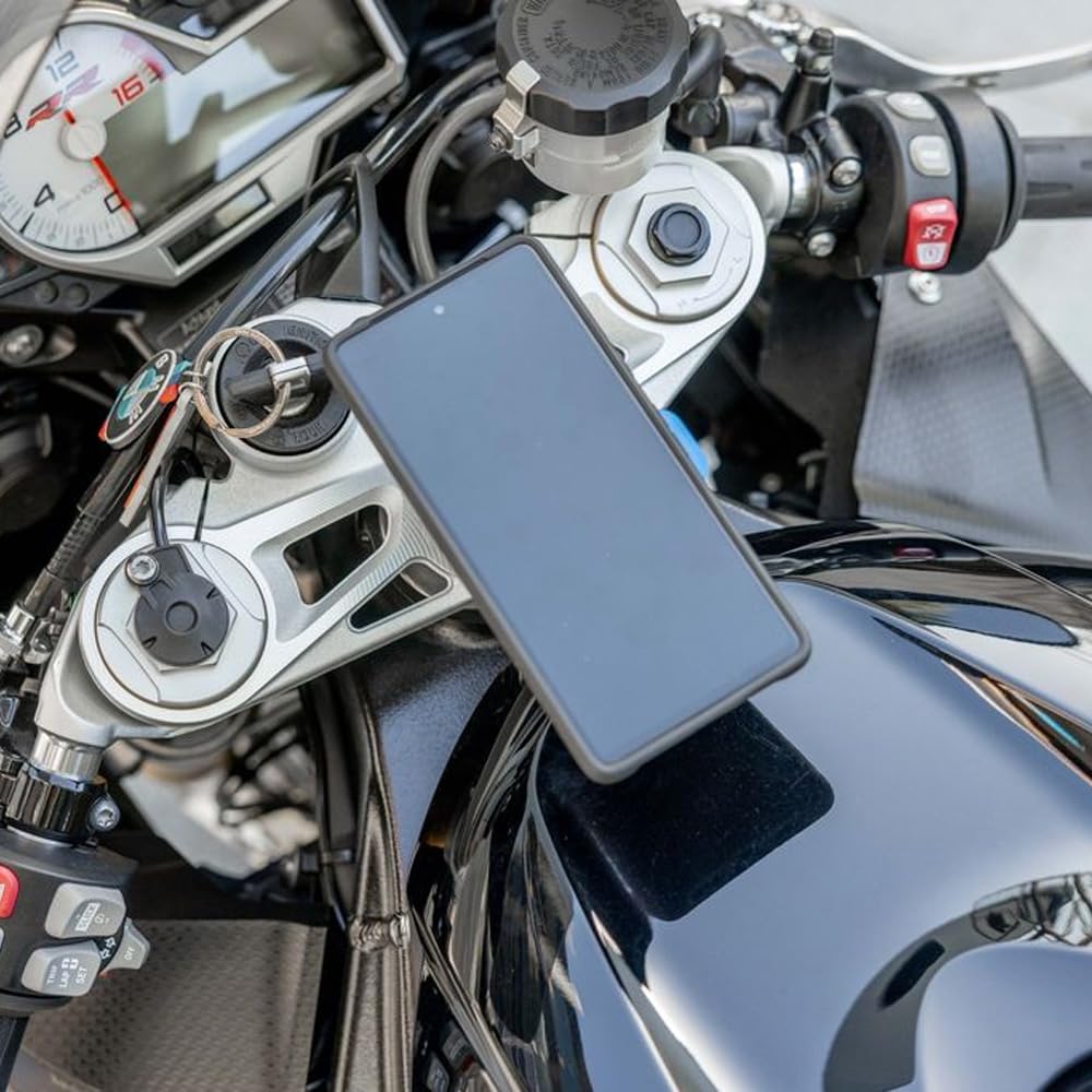 Quad Lock Fork Stem Motorcycle Phone Mount Kit with Vibration Dampener & MAG Universal Adapter - Secure Smartphone Holder for Adventure Riding, Commuting & Off-Road Biking
