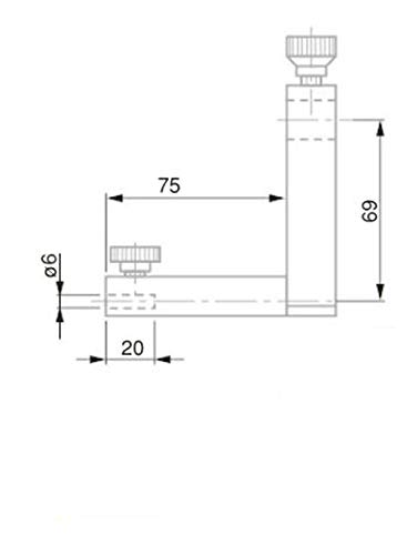 TESA Height Gauge Probe Fixing Arm Insert Holder - Precision Measurement Tool for Industrial and Workshop Use
