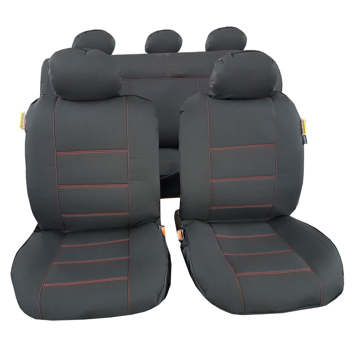 Universal Waterproof Canvas Black Car Seat Cover Set – Airbag Safe, Scratch Resistant, Durable Protection for SUVs, Trucks & Sedans | Perfect for Daily Commute, Road Trips & Outdoor Adventures