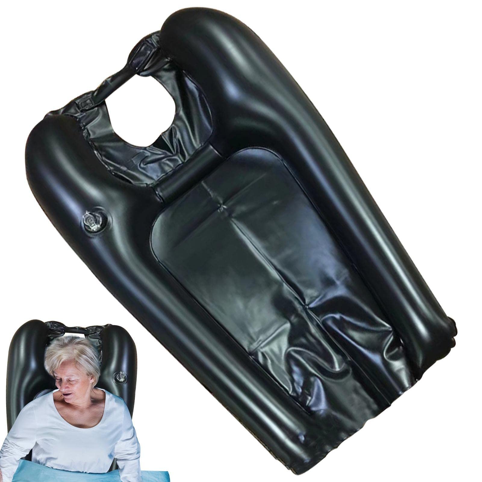 Inflatable Hair Washing Basin for Elderly & Disabled - Portable Shampoo Bowl for Bedridden, Pregnant Women & Post-Surgery Care - Ideal for Home Nursing & Hospital Use