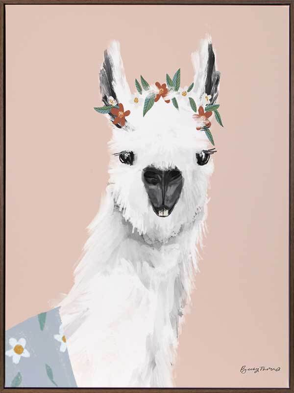 Stunning Alpaca Canvas Art Print - Handmade Wall Decor for Living Room, Bedroom & Office - Perfect Gift for Animal Lovers