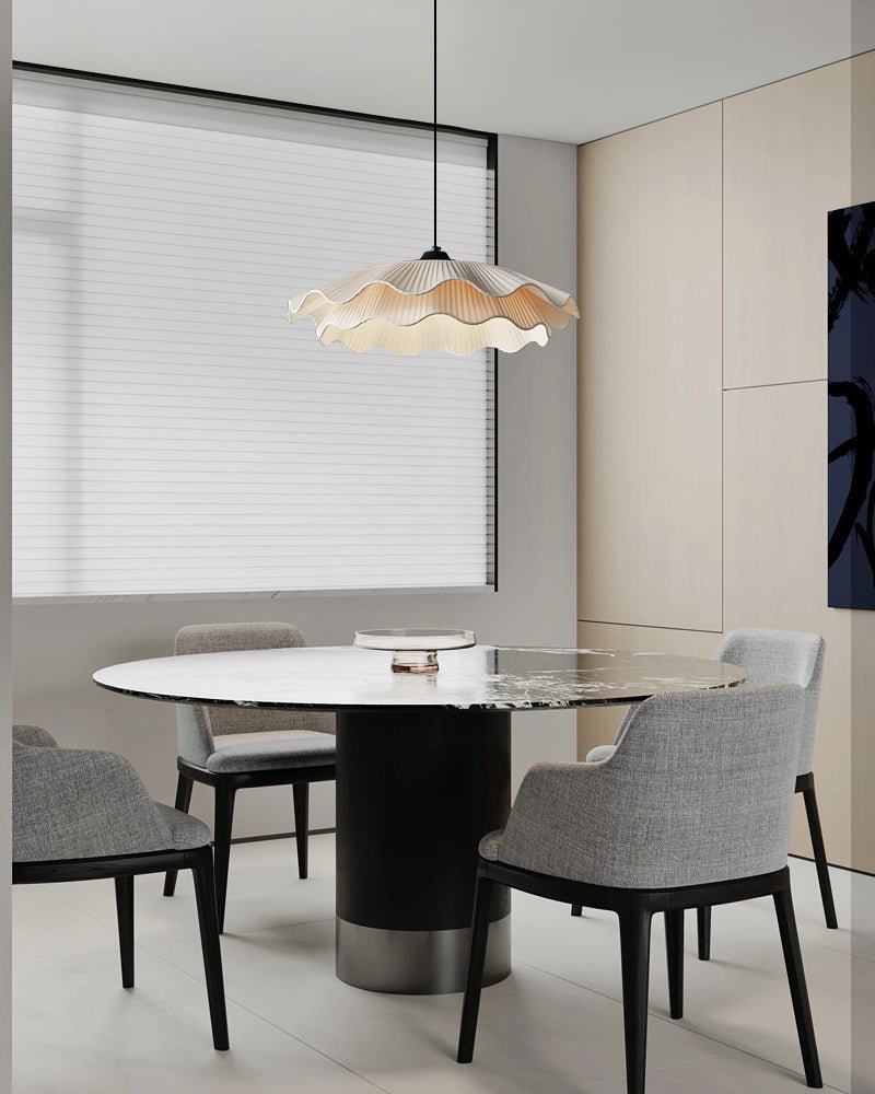 Arwen Fabric Wave Pendant Lamp - Modern Boho Ceiling Light Fixture for Living Room, Bedroom & Dining Room Decor