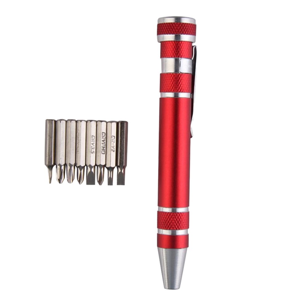 Loweryeah 8-in-1 Pen Style Aluminum Precision Screwdriver Set - Mini Portable Torx & Slotted Screwdriver Kit for iPhone, Android, Laptop, Watch & Electronics Repair - Ideal for Home, Office & DIY Projects