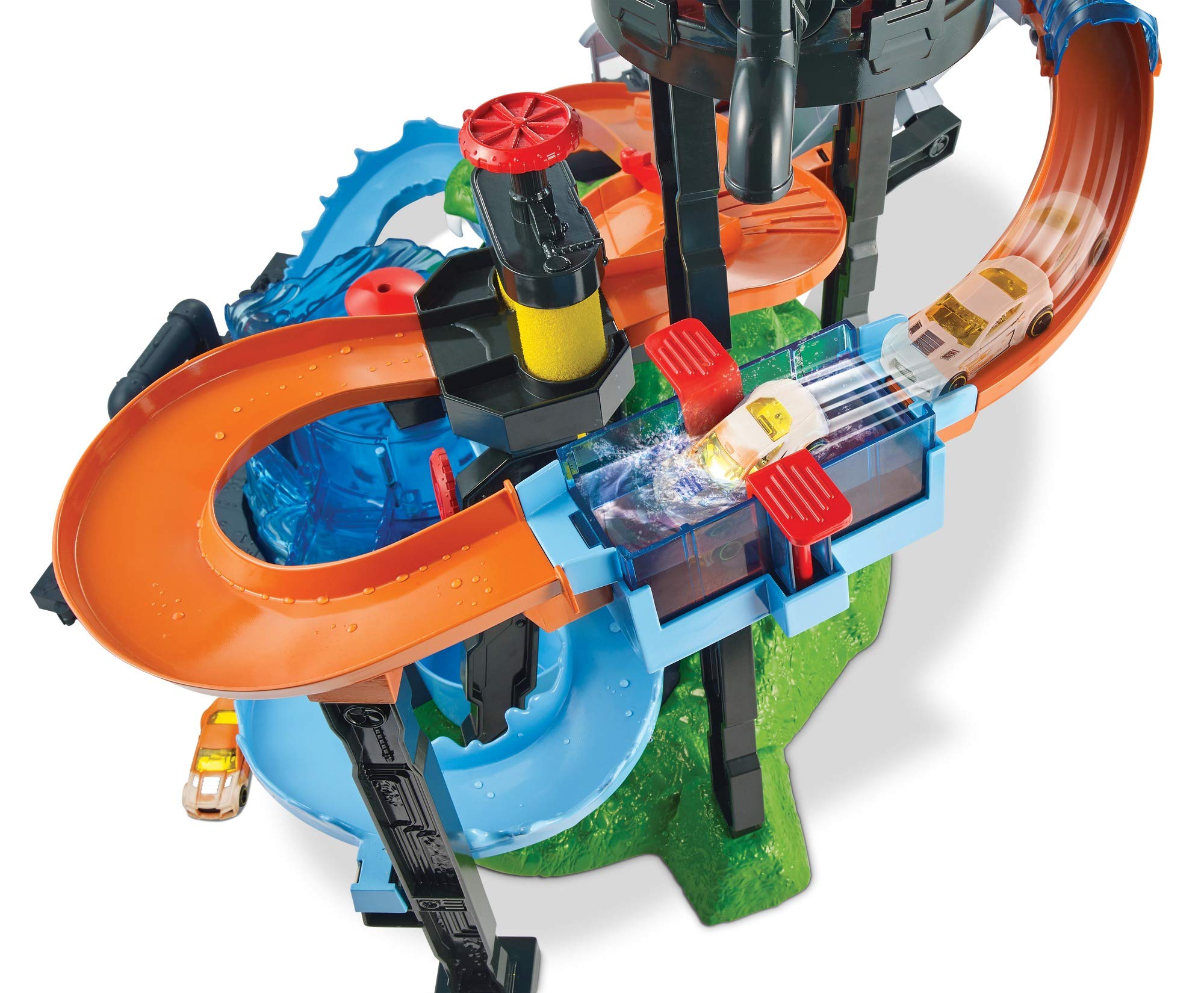 Hot Wheels City Car Wash Playset with Giant Gator Toy - Interactive Race Track for Kids, Die-Cast Vehicle Playset - Perfect for Pretend Play & Car Racing Games at Home