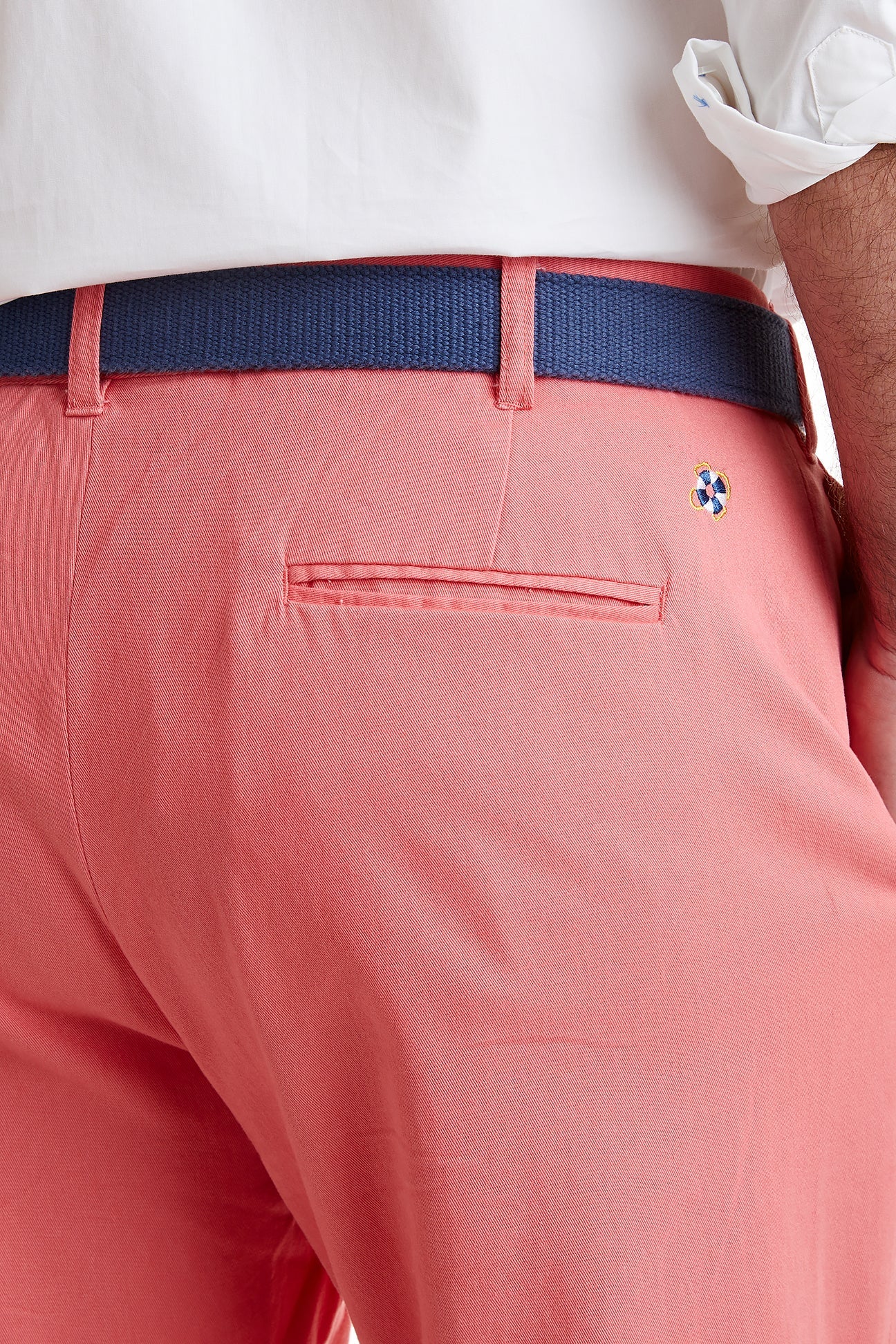 Stretch Twill Harbor Pant in Sunset Coral - Comfortable Women's Casual Pants for Work, Travel & Everyday Wear