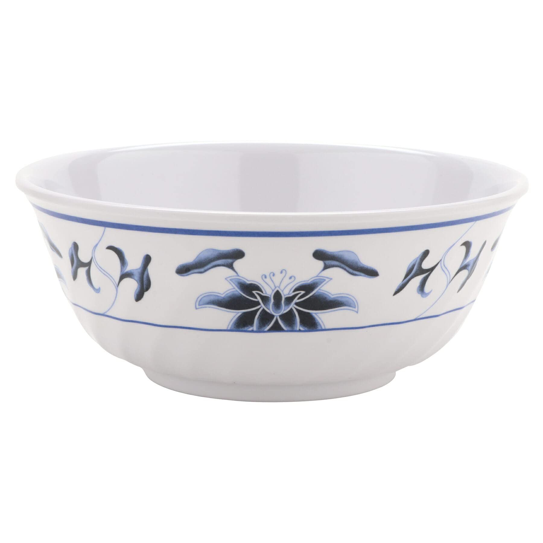 G.E.T. M-609-B White 2.3 qt Fluted Melamine Bowls - Set of 12, Water Lily Collection - Perfect for Salads, Parties, Picnics & Home Decor