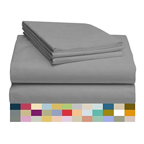 4PCs 800-Thread-Count 100% Cotton Twin XL Bed Sheets Set - Soft Long-Staple Yarns, Deep Pocket Fits Mattress Up to 14'', Breathable & Hypoallergenic - Perfect for Dorm Room, Guest Bed & Everyday Comfort (Aqua Blue)