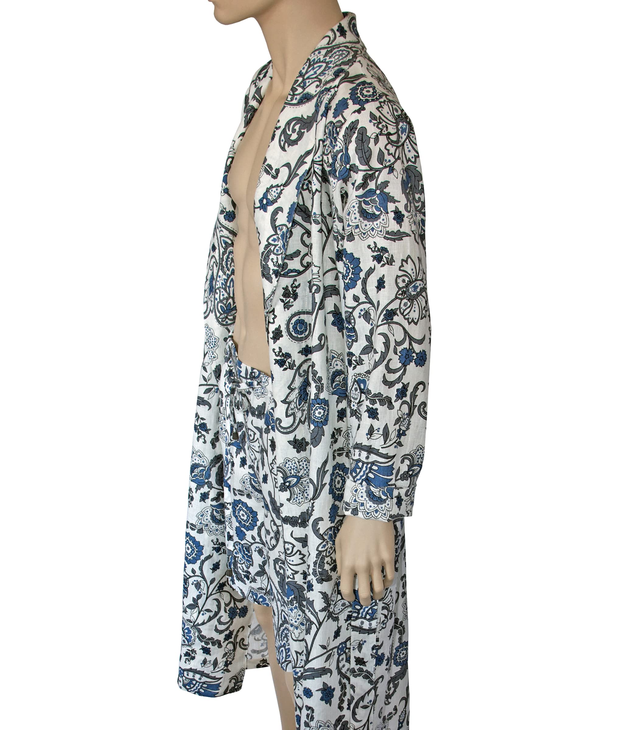 Premium Shawl Collar Night Lounge Robe for Men - European Crafted Luxury Sleepwear & Loungewear - Perfect for Relaxing at Home, Spa Days & Cozy Evenings