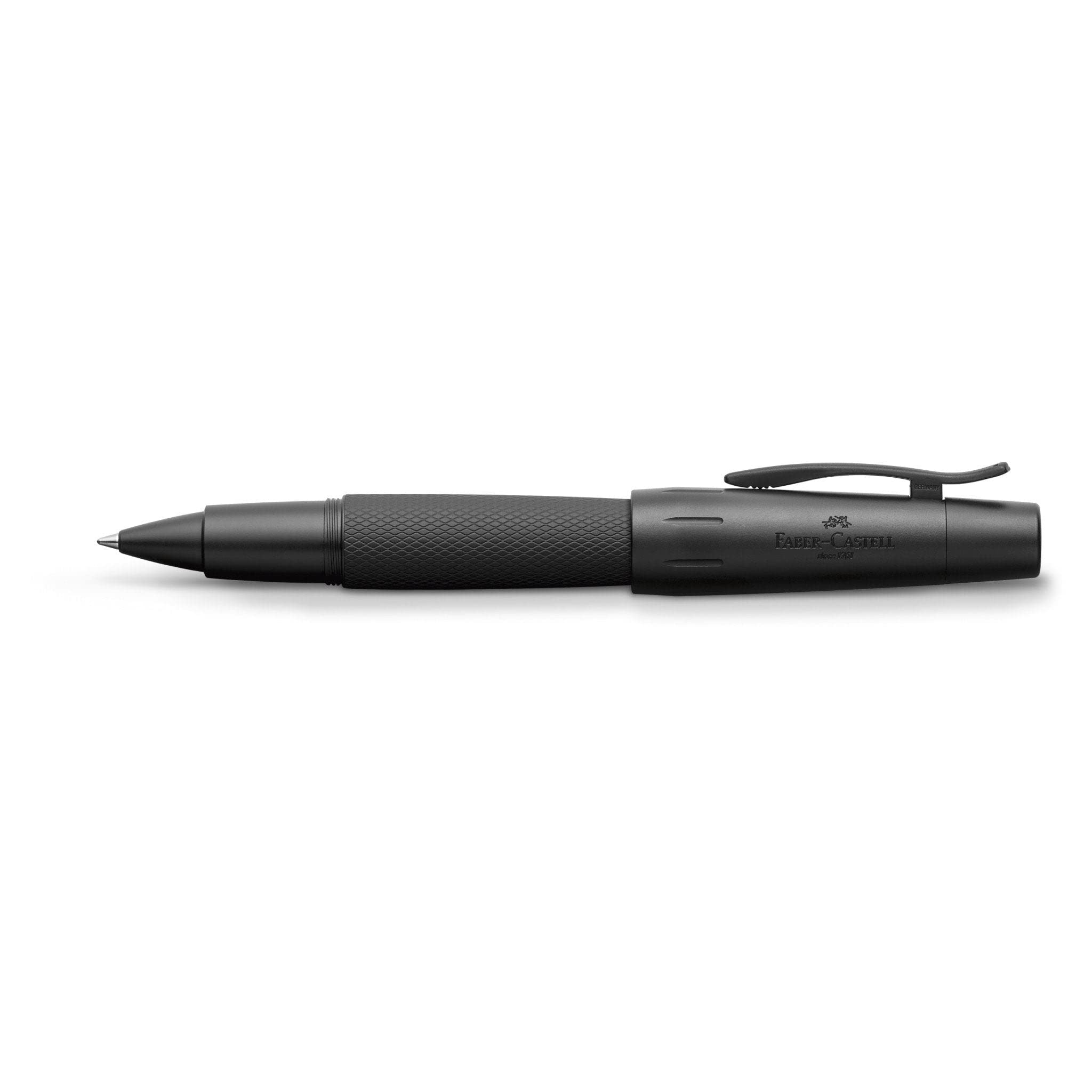 Faber-Castell E-Motion Pure Black Rollerball Pen - Premium Writing Instrument for Professionals & Students - Perfect for Office, School & Signature Documents