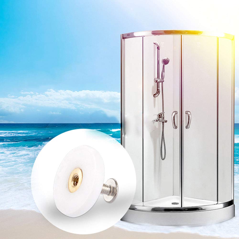 4-Pack 26mm Nylon Shower Door Wheels with Copper Rollers - Replacement Sliding Glass Door Pulley for Bathroom & Shower Room - 26mm x 6mm - Perfect for Smooth & Quiet Shower Door Operation
