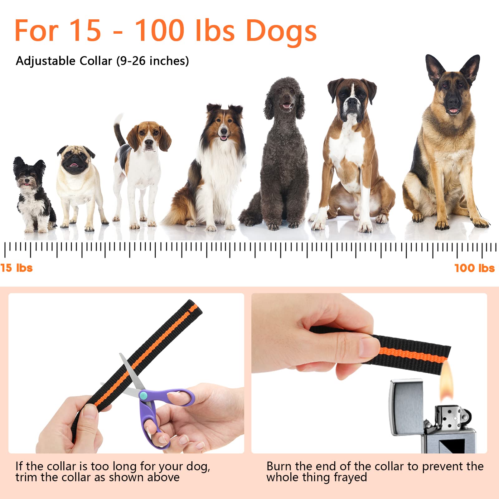 **Waterproof Dog Training Collar with Remote - 1300ft Range, 3 Modes (Beep, Vibration, Static) - Rechargeable Electric Shock Collar for Small, Medium & Large Dogs - Perfect for Obedience Training & Off-Leash Control**