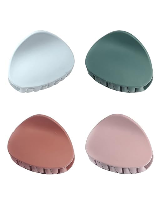 Kairangi 4-Piece Large Hair Claw Clips Set for Women & Girls - Multicolor Hair Accessories for Thick Hair, Ponytails & Updos - Perfect Gift for Women, Teens & Girls