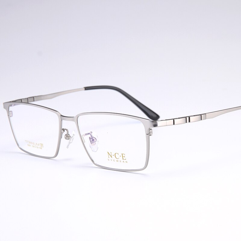 Bclear Men's Full Rim Square Titanium Eyeglasses Frame - Lightweight Durable My5001 for Work, Reading & Fashion