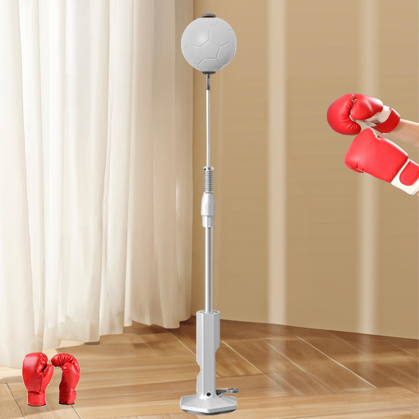 Adjustable Height Punching Bag with Suction Cup - Boxing Speed Bag & Reflex Ball for Home Gym, MMA Training, and Fitness Workouts - Perfect for Athletes, Boxing Practice, and Cardio Exercise