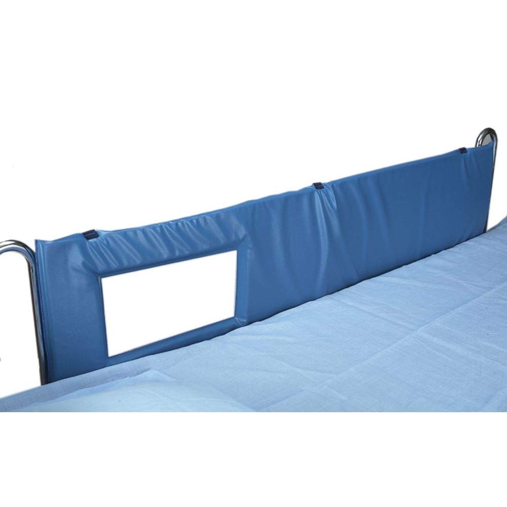 Skil-Care 55726 Thru-View Vinyl Bed Rail Pads - 72 Inch Waterproof Bed Safety Rails for Elderly & Hospital Use - Non-Slip Medical Bed Rails for Fall Prevention & Patient Safety