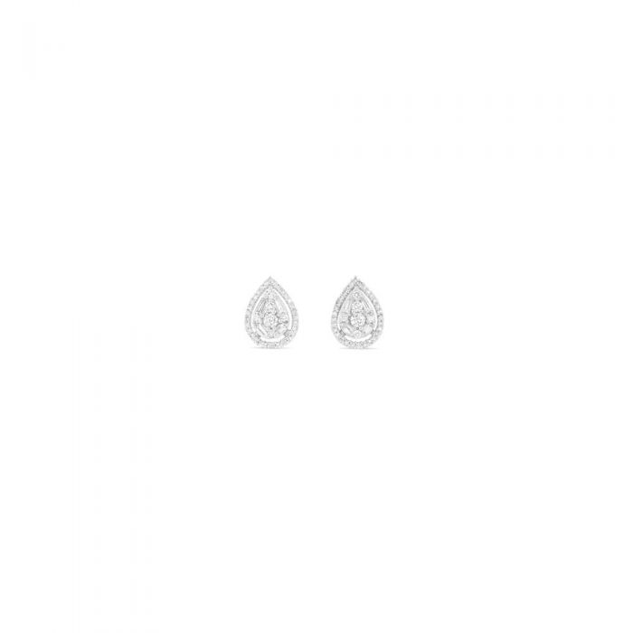 0.50ct Pear Shaped Diamond Stud Earrings in 9K White Gold - Perfect for Weddings, Anniversaries & Special Occasions