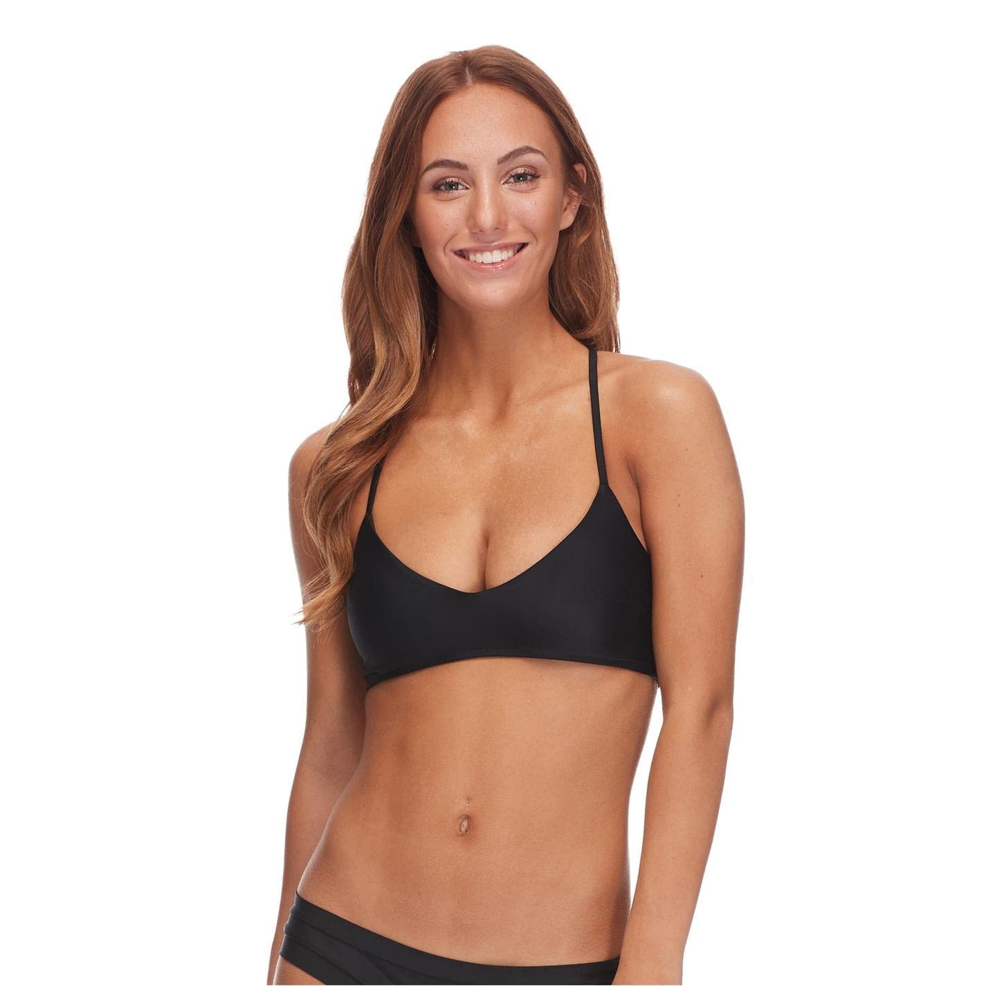 Body Glove Women's Alani Solid Strappy Back Halter Bikini Top - Comfortable Swimwear for Beach, Pool & Summer Vacations