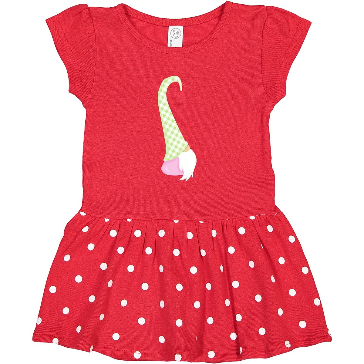 Inktastic Cute Gnome Toddler Dress with Hat & Beard - Adorable Garden Gnome Outfit for Kids - Perfect for Halloween, Christmas, and Themed Parties